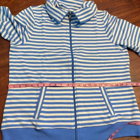 Denim & Co. Active Fill Zip French Terry Sweatshirt Jacket Size Large - Picture 10 of 10